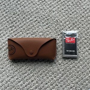 Ray-Ban sunglasses case with genuine lens cleaner
